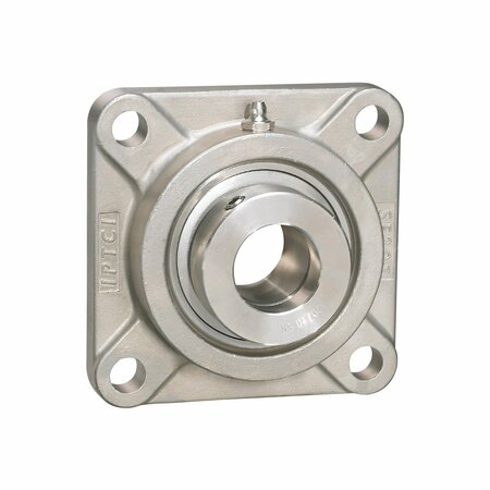 IPTCI 4-Bolt Flange Ball Bearing Unit, 2 in Bore, All Stainless Steel, Ecc.Collar Lock, 2 Tri Lip Seals SNASF210-32L3